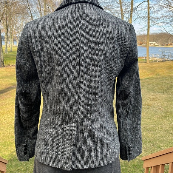 Talbots stunning bl & wh blazer 10P - Picture 4 of 12